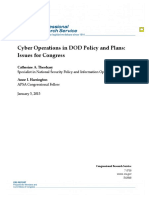 Cyber Operations in DOD Policy and Plans: Issues For Congress