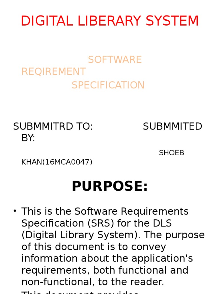 Digital Liberary System | PDF | Digital Library | Library (Computing)