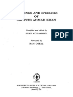 Writings and Speeches OF Sir Syed Ahmad Khan: Compiled and Edited by