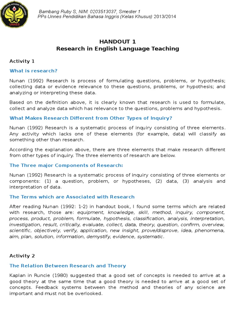 ACTION RESEARCH TOPICS IN ENGLISH LANGUAGE TEACHING PDF visual data 6