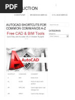 AutoCAD Shortcuts For Common Commands A-Z