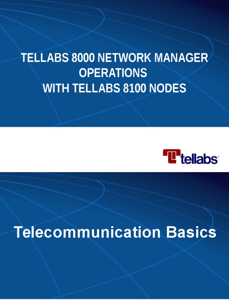 Tellabs 8000 Network Manager Guide | PDF | Network Protocols ...