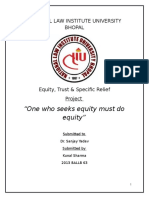 "One Who Seeks Equity Must Do Equity": National Law Institute University Bhopal