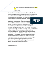 1.TITLE: A. Synthesis and Characterization of PVDF Membrane For Waste