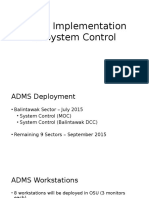 ADMS at System Control