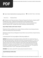 Purification and Characterization of Neutral Protease From Bacillus Substilis Ubt7 Isolated From Terasi, Indonesian Fermented Fish