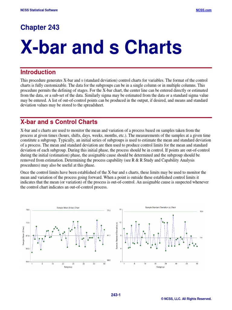 Xbar_and_s_Charts Standard Deviation Mean Prueba gratuita de 30