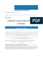 Upload A Document For Free Access.: More Reasons To Publish On Scribd