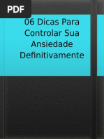 Como Controlar a Ansiedade
