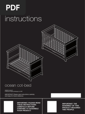 mamas and papas ocean cot bed instructions
