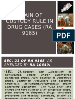 Chain of Custody Rule in Drug Cases