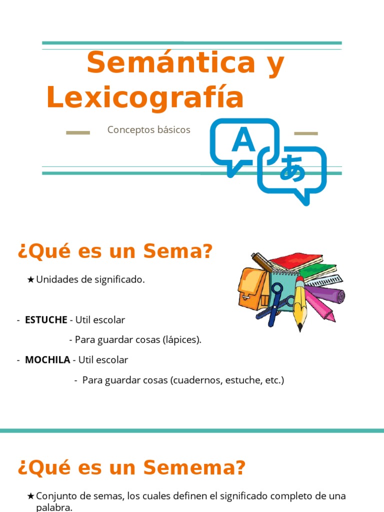 Definición y Ejemplos de Sema y Semema | PDF