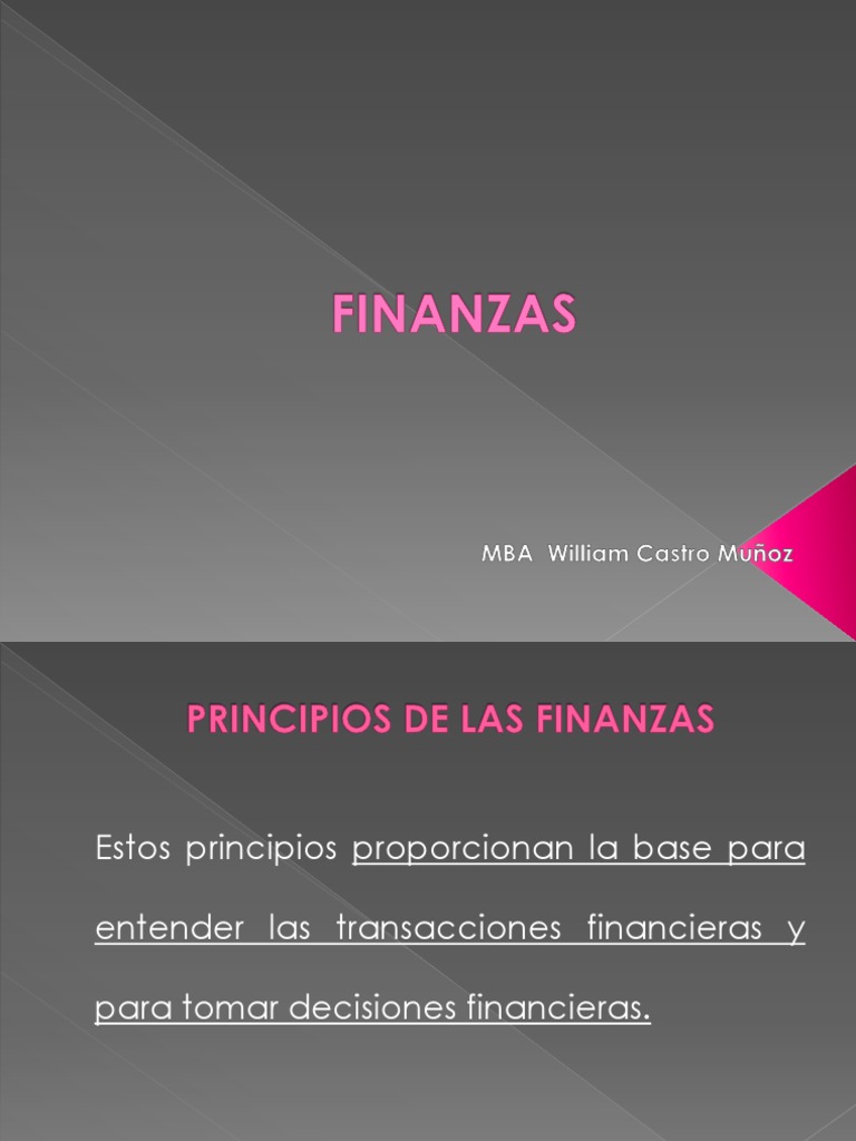 Principios de Finanzas y Transacciones | PDF | Compartir (Finanzas ...