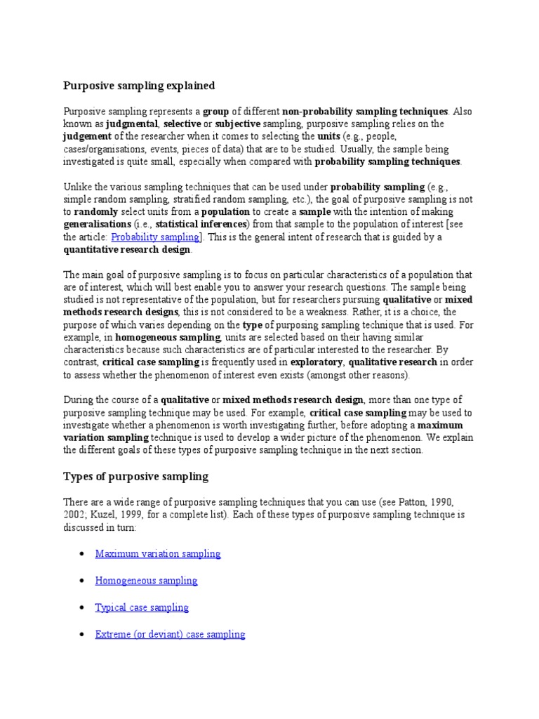 Purposive sampling in quantitative research image