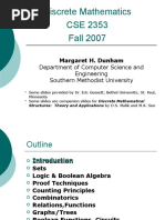 Discrete Mathematics CSE 2353 Fall 2007: Department of Computer Science and Engineering Southern Methodist University