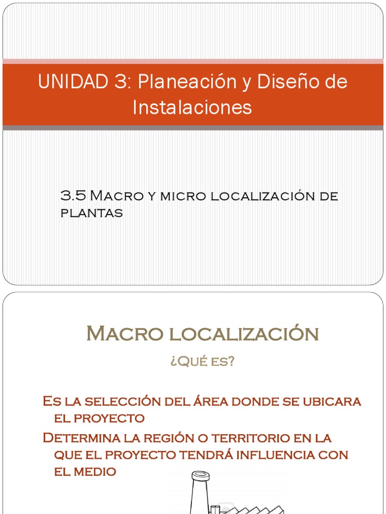 3.5 Macro y Micro Localización de Plantas | Residuos | Macroeconómica