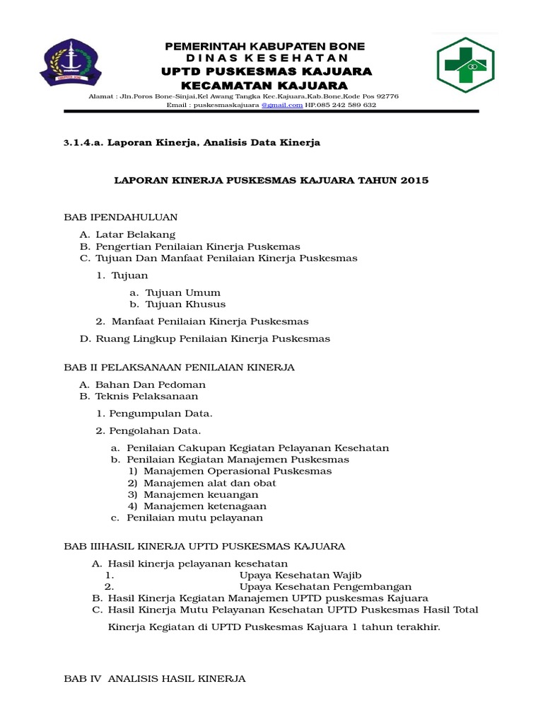 3 1 4 A Laporan Kinerja Analisis Data Kinerja Docx