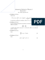 Homework Problems in Mathematical Methods 2