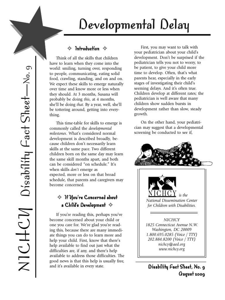 Developmental Delay Fact Sheet | Individualized Education Program