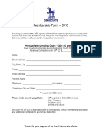 38th Membership Form 2016