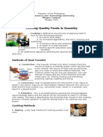 Cooking Quality Foods in Quantity: Methods of Heat Transfer