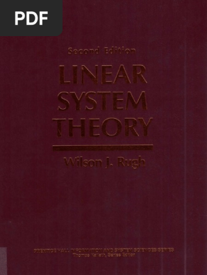Rugh W J Linear System Theory 2ed Ph 1995 Isbn 0134412052 T 596s Pdf Stability Theory Eigenvalues And Eigenvectors
