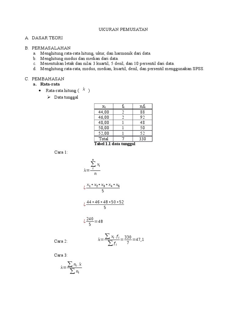 Contoh Soal Statistika Data Kelompok