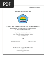 Download Laporan Penelitian Analisis Faktor Keputusan Memilih Sepeda Motor Di Kalangan Mahasiswa Politeknik Negeri Medan by Nopex Doank SN323948118 doc pdf