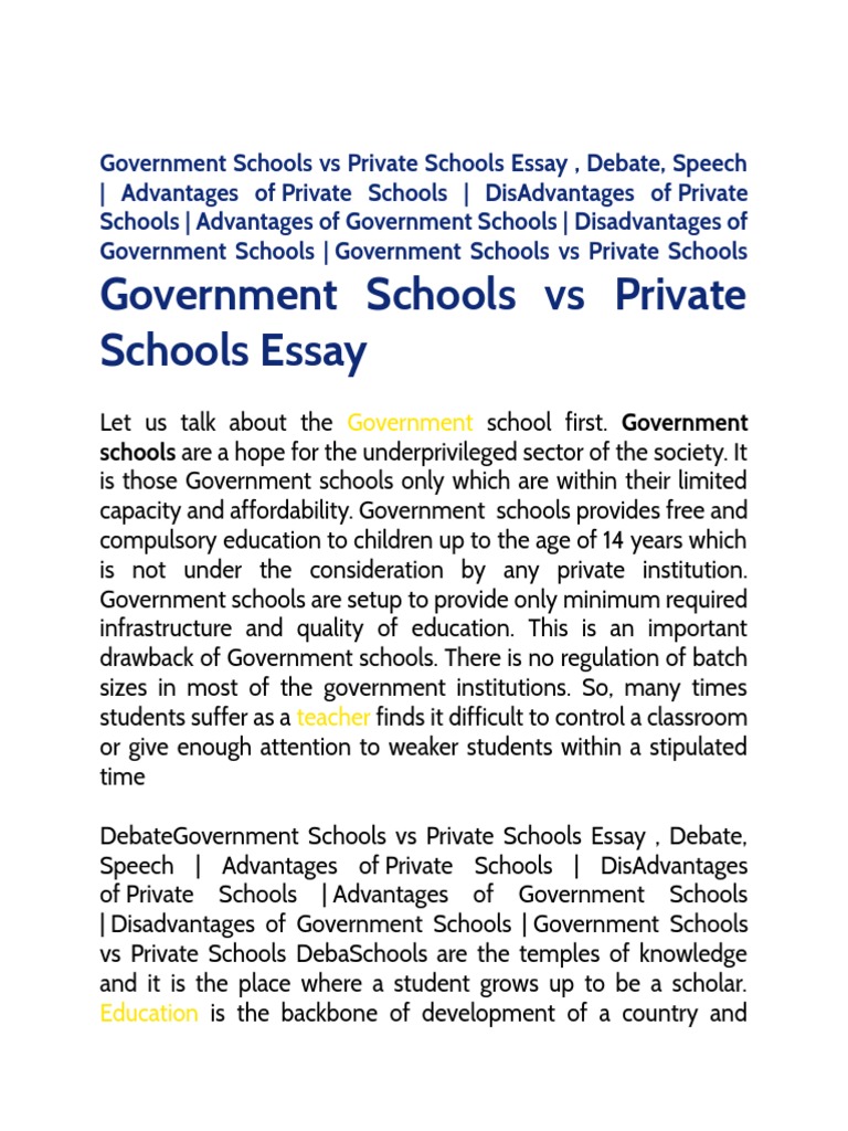 advantages and disadvantages of private schools