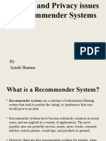 Security and Privacy Issues in Recommender Systems