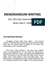 Memorandum Writing Edit 2011