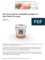 Processors Look For Sustainable Packages For Dairy Foods, Beverages