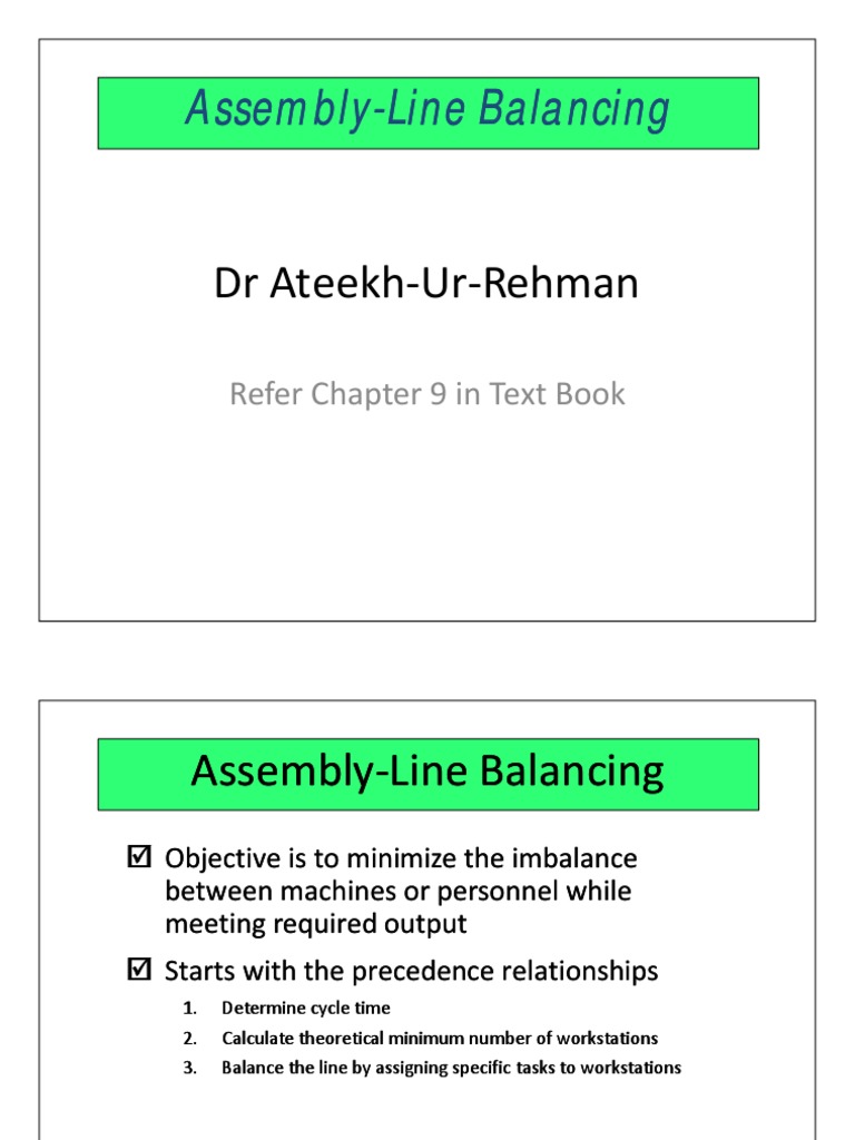 04 Assembly Line Balancing PDF PDF Pizza Computing And