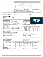 Welding Procedure Specification (WPS) : Client WPS No.: Welding Process: Standard: Asme - Ix