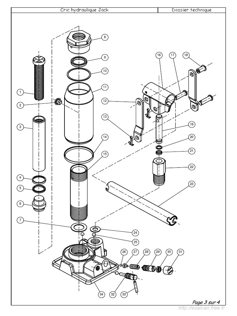 Analyse du Cric Hydraulique Rassant | PDF