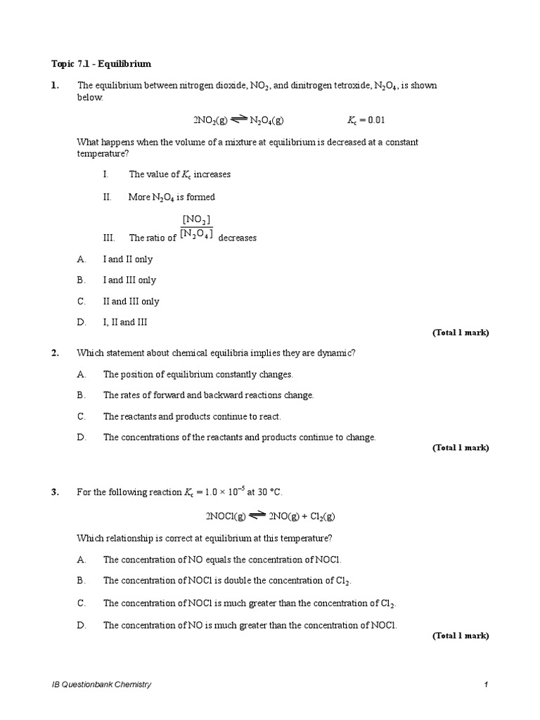 Topic_7_1_-_Equilibrium_Exam_Questions.docx | Chemical Equilibrium ...
