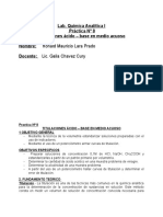 Lab Analítica I - Titulaciones Ácido - Base en Medio Acuoso