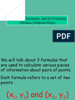 Distance, Midpoint, and Slope