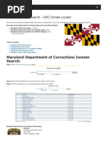 Maryland Inmate Search Department of Corrections Lookup