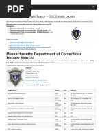 Massachusetts Inmate Search Department of Corrections Lookup