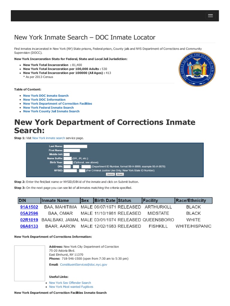 Search inmate ontario jail Inmates