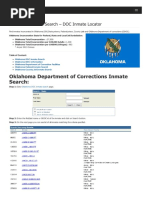 Oklahoma Inmate Search Department of Corrections Lookup