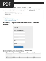 Wyoming Inmate Search Department of Corrections Lookup