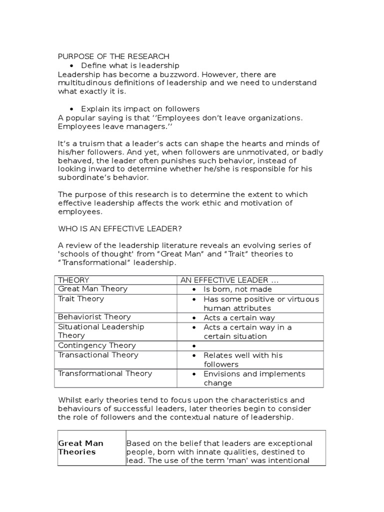 Effective Leadership Pdf Servant Leadership Transformational