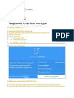 KONVERSI PDF Ke Word Secara Ajaib
