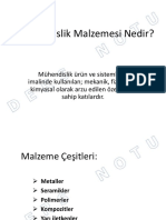 Malzeme Ders Sunumu - 1 PDF