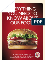 Everything You Need To Know About Our Food.: A Nutrition and Allergen Guide To BK