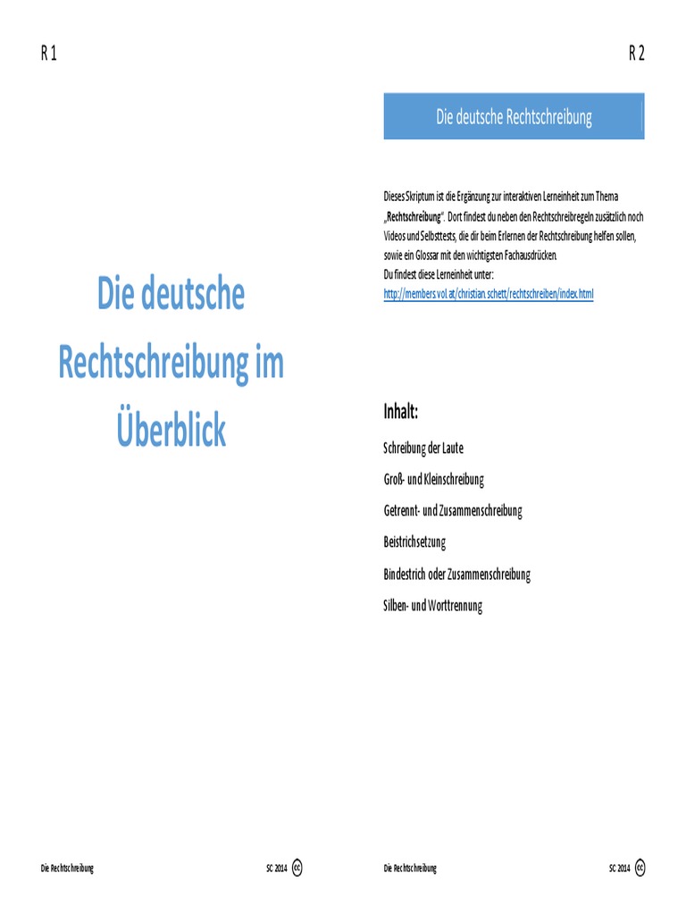 Die Deutsche Rechtschreibung | PDF