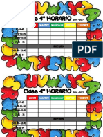 Horario de clase