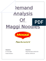 Demand Analysis Of Maggi Noodles (less than 40 chars